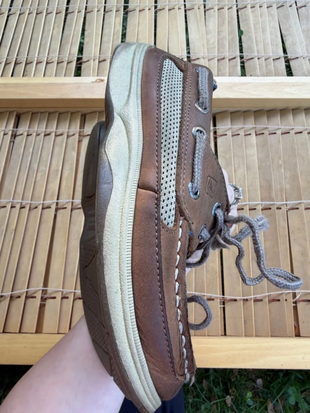Sperry Kids Brown Leather Moccasin Boat Shoes
